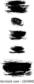 Vector brush strokes. Hand drawn brush splash. Real paint strokes. Graphic resources. Dry brush