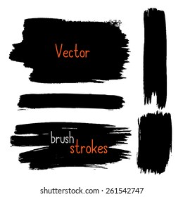 Vector brush strokes. Hand drawn. Vector design EPS10.