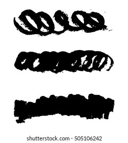 Vector brush strokes.Set of hand drawn brushes.