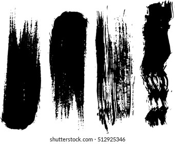 Vector brush strokes.Set of hand drawn brushes.