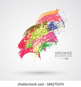Vector brush strokes and ink. Abstract design element.