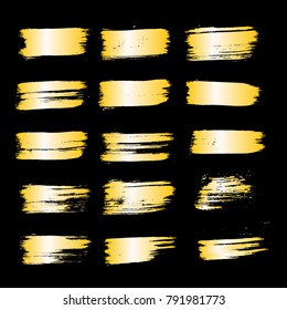 Vector brush strokes text boxes. Grunge design elements.