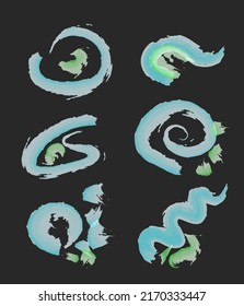 Vector brush strokes. Trendy textures for design