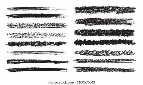 Vector brush strokes.Grunge brushes set.