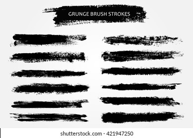 Vector Brush Strokes.Hand Drawn Brushes.