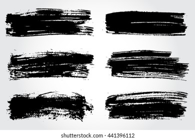 Vector Brush Strokes.Hand Drawn Brushes.Vector.