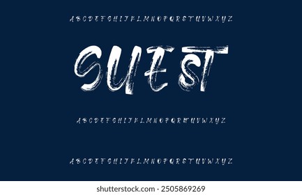 Vector brush style font, alphabet, and typeface 