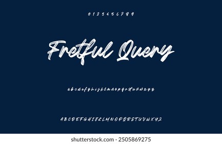 Vector brush style font, alphabet, and typeface 