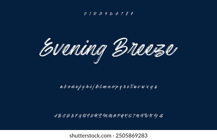 Vector brush style font, alphabet, and typeface 