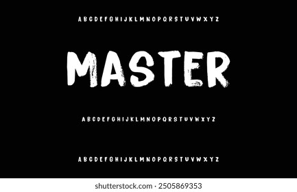 Vector brush style font, alphabet, and typeface 