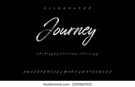 Vector brush style font, alphabet, and typeface 