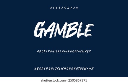Vector brush style font, alphabet, and typeface 
