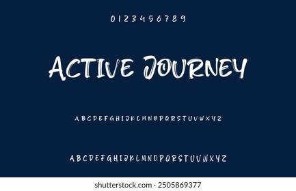 Vector brush style font, alphabet, and typeface 