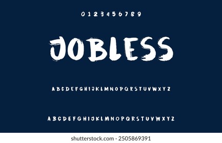 Vector brush style font, alphabet, and typeface 