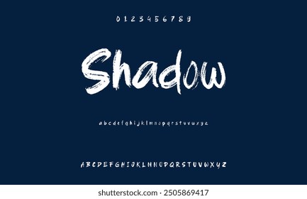 Vector brush style font, alphabet, and typeface 