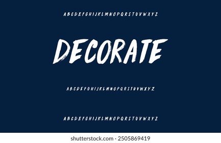 Vector brush style font, alphabet, and typeface 