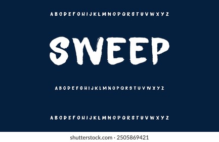 Vector brush style font, alphabet, and typeface 