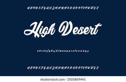 Vector brush style font, alphabet, and typeface 