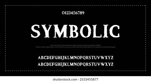 Vector brush style font, alphabet, and typeface