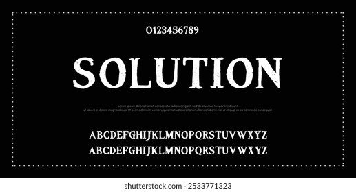 Vector brush style font, alphabet, and typeface