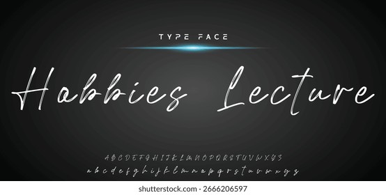 Vector brush style font, alphabet, and typeface