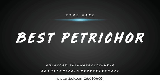 Vector brush style font, alphabet, and typeface