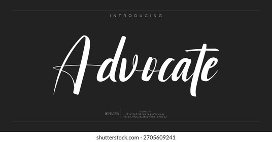 Vector brush style font, alphabet, and typeface