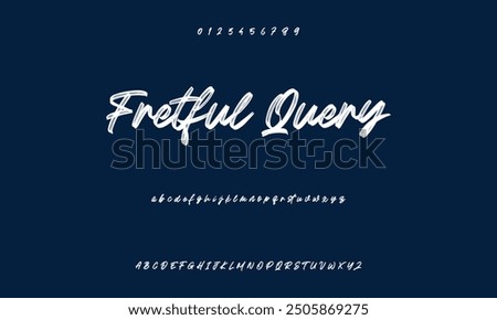 Vector brush style font, alphabet, and typeface 
