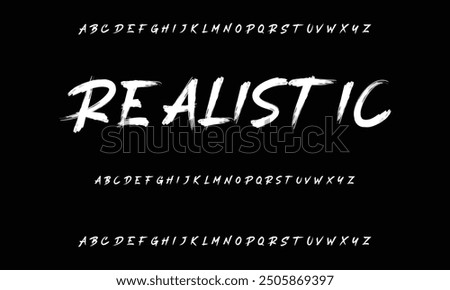 Vector brush style font, alphabet, and typeface 