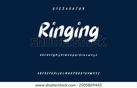 Vector brush style font, alphabet, and typeface 