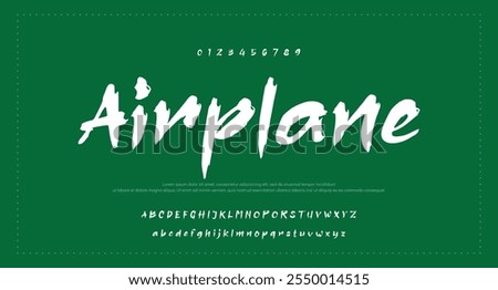 Vector brush style font, alphabet, and typeface