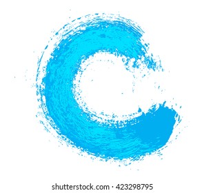 Vector Brush Wave.Grunge Surfing Wave.