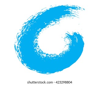 Vector Brush Wave.Grunge Surfing Wave.