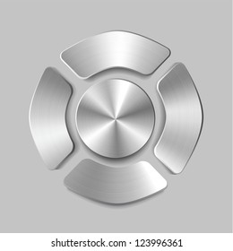 Vector brushed metal menu interface