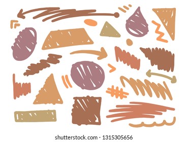 vector brushed shapes