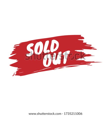 Vector Brushed Sold Out Label