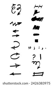 Vector brushes and caligraphy elements: ideal tools for highlighting, underlining and text design in apps, diaries, banners, posters and social media. Easily changeable colors add flexibility and styl