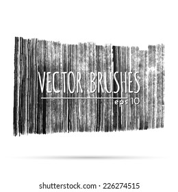 Vector brushes collection on white background