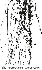 Vector Pinceles con trazo de tinta. Grunge el elemento sucio. Pintura texturizada. Forma de mano libre. Tira de pincel negro.