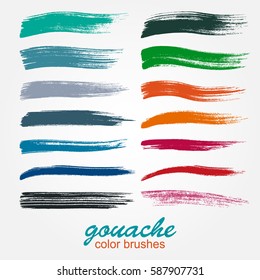 Vector brushstrokes. Gouache pastel. Paint spots. Grunge texture.
A high resolution. Brushes are stored in the palette. Designed for registration of various design projects: posters, banners.
