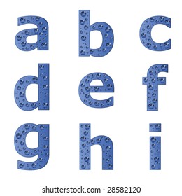 vector bubble alphabet - part 1