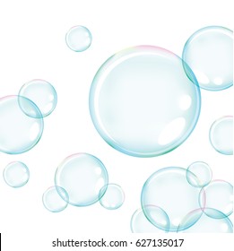 Vector Blue Soap Bubbles Background Stock Vector (Royalty Free ...