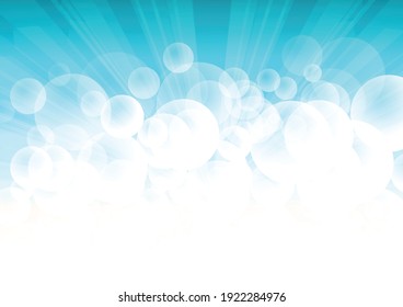 Image vectorielle: Bulle sur fond bleu