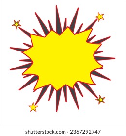 vector bubble explosion yellow color