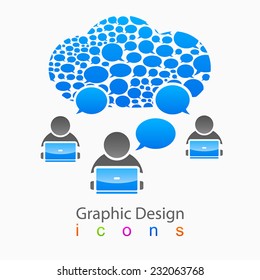 vector bubble group of people social network