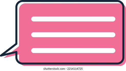 Vector bubble icon. Line icon message. Vector illustration in Cartoon flat style