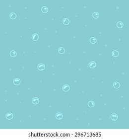 vector bubble illustration in vintage blue background