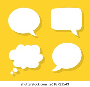 Vector Bubble Message Collection. Speech Bubble Set