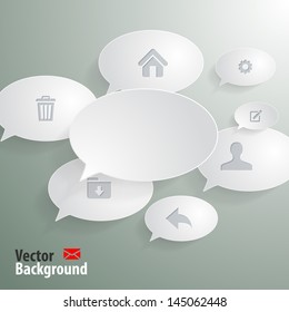 Vector bubble speech background