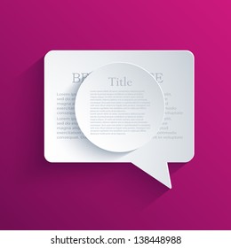 Vector bubble speech background. Eps10